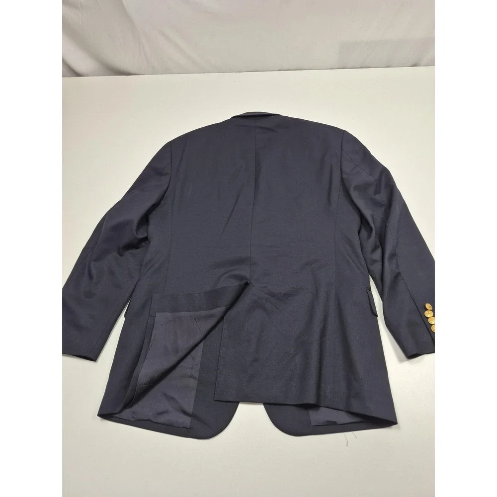 Brooks Brother Blazer Men's 39S Wool Navy Blue Wool Gold Button 2 Button 346